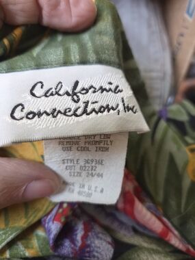 California Connection Green Floral Women's Top